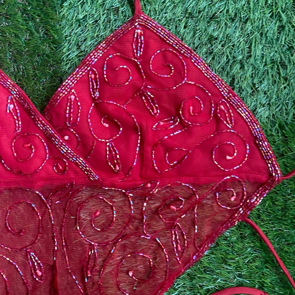 Beaded Red Top - Picture 8 of 17